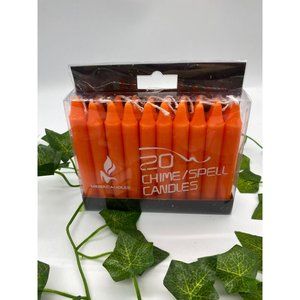 Wicca 20 Chime Spell Candles 4" Orange